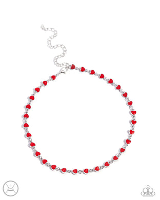 Dancing Dalliance - Red Choker Necklace
