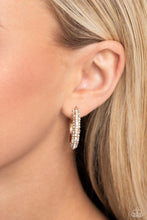 Load image into Gallery viewer, Glowing Praise - Gold Hinge Hoop Earrings