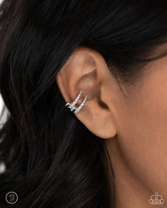 Glittery Glow Up - White Earrings