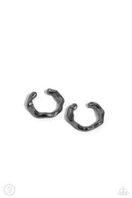 Load image into Gallery viewer, Enigmatic Echo - Black Gunmetal Cuff Earrings