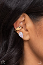 Load image into Gallery viewer, Twisting Teardrop - Gold Cuff Earrings