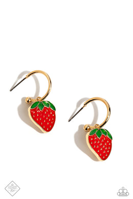 Fashionable Fruit - Gold Earrings