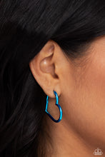 Load image into Gallery viewer, Loving Legend - Blue Hinge Hoop Earrings