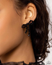 Load image into Gallery viewer, The BOW Must Go On - Black Post Earrings