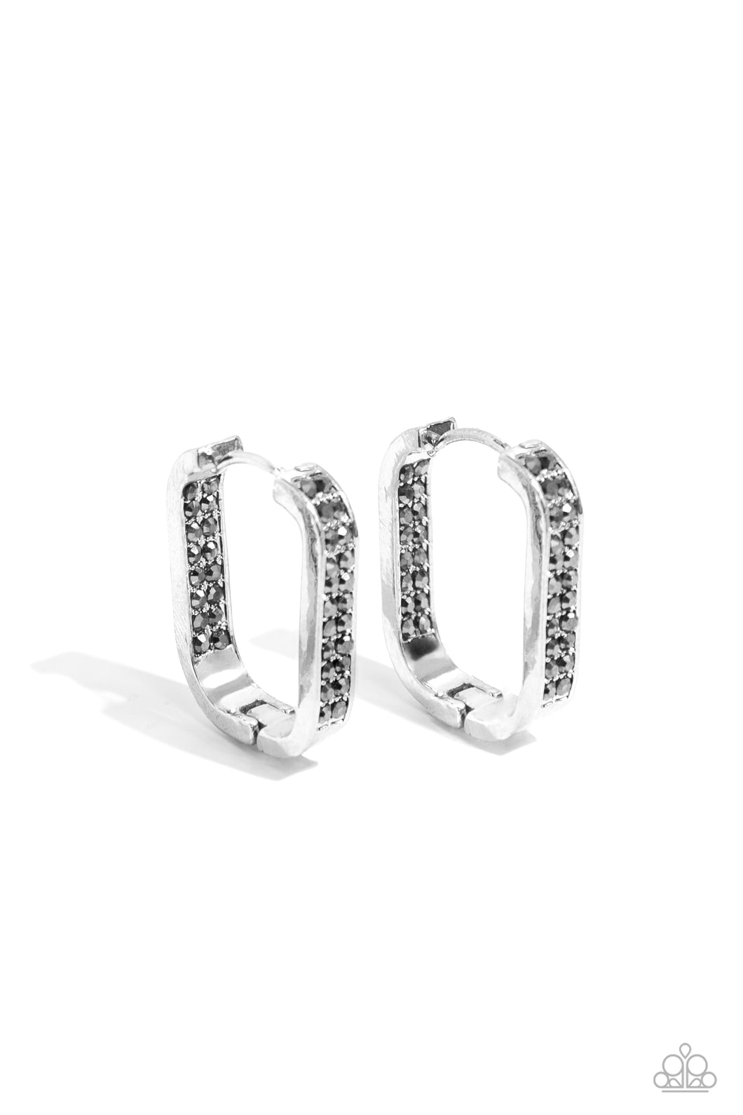 Sinuous Silhouettes - Silver Hinge Hoop Earrings