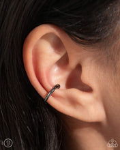Load image into Gallery viewer, Barbell Beauty - Black Gunmetal Cuff Earrings