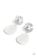 Load image into Gallery viewer, Sunburst Sophistication - White Post Earrings