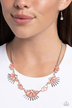 Load image into Gallery viewer, Fluttering Fan - Orange Necklace