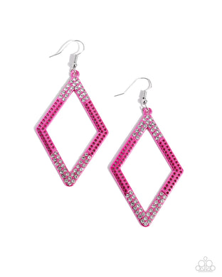 Eloquently Edgy - Pink Earrings
