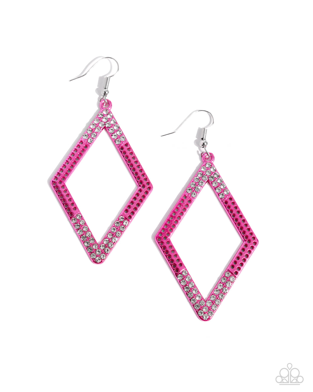 Eloquently Edgy - Pink Earrings