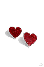 Load image into Gallery viewer, Glitter Gamble - Red Post Earrings