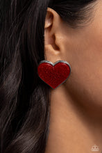 Load image into Gallery viewer, Glitter Gamble - Red Post Earrings