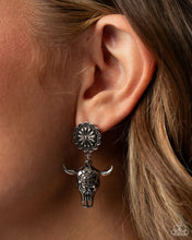 Load image into Gallery viewer, Longhorn Lure - Silver Post Earrings