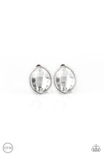Load image into Gallery viewer, Movie Star Sparkle - White Clip-On Earrings