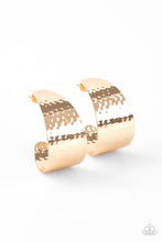 Load image into Gallery viewer, Flatten The Curve - Gold Hoop Earrings