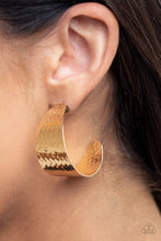 Load image into Gallery viewer, Flatten The Curve - Gold Hoop Earrings