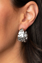 Load image into Gallery viewer, Put Your Best Face Forward - Silver Hoop Earrings