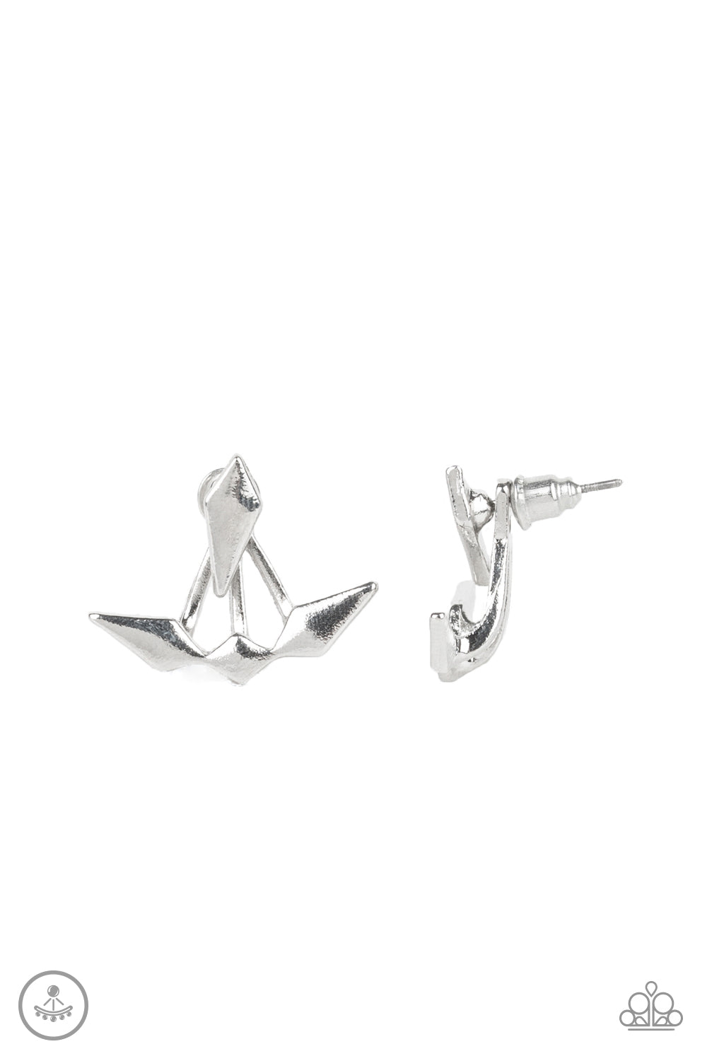 Metal Origami - Silver Earrings