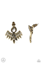 Load image into Gallery viewer, Wing Fling - Brass Double-Sided Post Earrings
