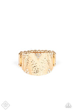 Load image into Gallery viewer, Industrial Indentation - Gold Ring