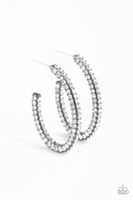 Load image into Gallery viewer, Big Winner - Black Gunmetal Hoop Earrings