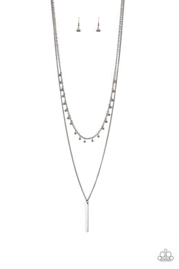 Keep Your Eye On The Pendulum - Black Gunmetal Necklace