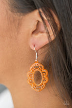 Load image into Gallery viewer, Mantras and Mandalas - Orange Earrings