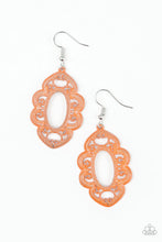 Load image into Gallery viewer, Mantras and Mandalas - Orange Earrings