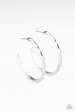 Load image into Gallery viewer, Danger Zone - Silver Hoop Earrings