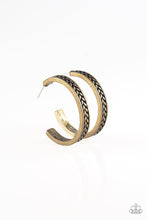 Load image into Gallery viewer, Rugged Retro - Brass Hoop Earrings