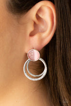 Load image into Gallery viewer, Glow Roll - Pink Post Earrings