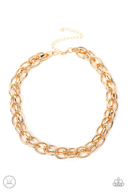 Tough Crowd - Gold Choker Necklace