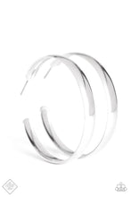 Load image into Gallery viewer, A Double Feature - Silver Hoop Earrings