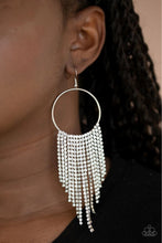 Load image into Gallery viewer, Streamlined Shimmer - White Earrings