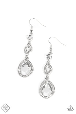 Dripping Self-Confidence - White Earrings