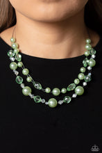 Load image into Gallery viewer, Parisian Pearls - Green Necklace
