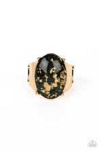 Load image into Gallery viewer, Gold Leaf Glam - Black Ring