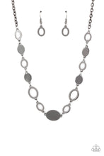 Load image into Gallery viewer, Working OVAL-time - Black Gunmetal Necklace