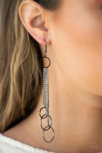 Load image into Gallery viewer, Demurely Dazzling - Black Gunmetal Earrings