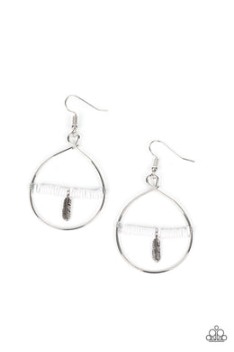 Free Bird Freedom - White Earrings