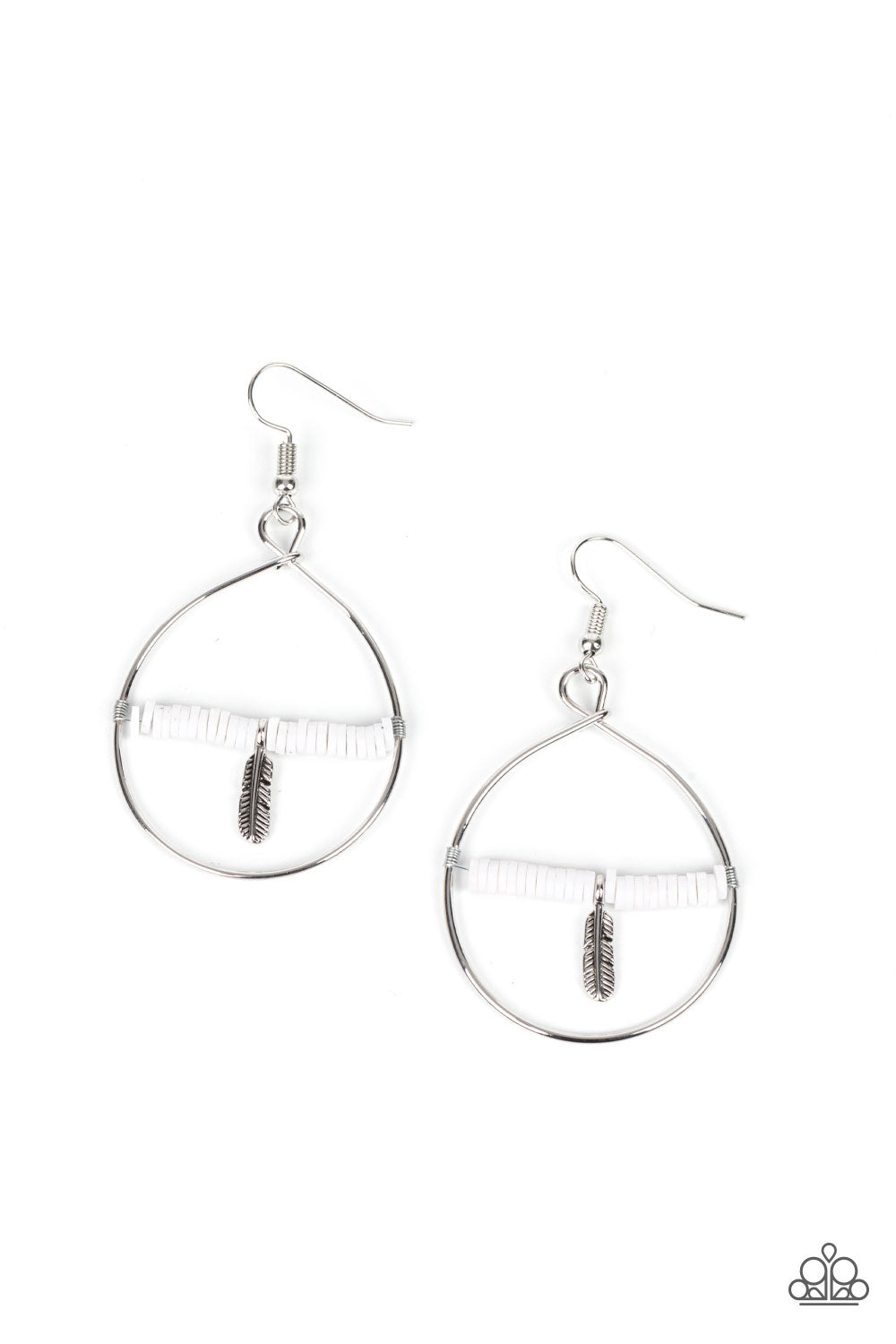 Free Bird Freedom - White Earrings