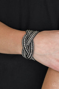Bring On The Bling - Black Snap Bracelet