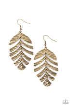 Load image into Gallery viewer, Palm Lagoon - Brass Earrings