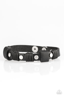 Road Burner - Black Snap Bracelet