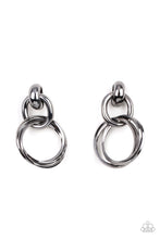 Load image into Gallery viewer, Dynamically Linked - Black Post Earrings