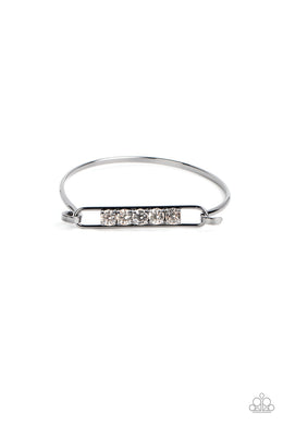 In CHARMS Way - Black Gunmetal Hinged Bracelet
