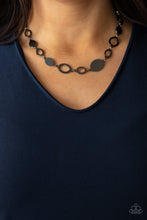 Load image into Gallery viewer, Working OVAL-time - Black Gunmetal Necklace