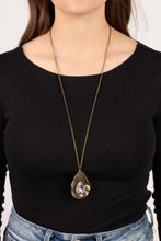 Load image into Gallery viewer, Surrealist Sparkle - Brass Necklace