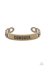 Load image into Gallery viewer, Conquer Your Fears - Brass Bracelet