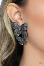 Load image into Gallery viewer, Blushing Butterflies - Silver Post Earrings